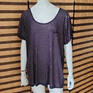 EUC!! Michael Kors Gold Stud dark blue soft top